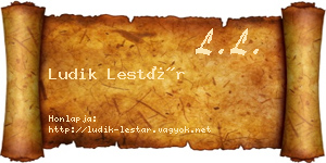 Ludik Lestár névjegykártya